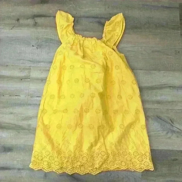 Peek…SGT.Fletcher 100% cotton yellow embroidered dress size Large(8) - Picture 5 of 5